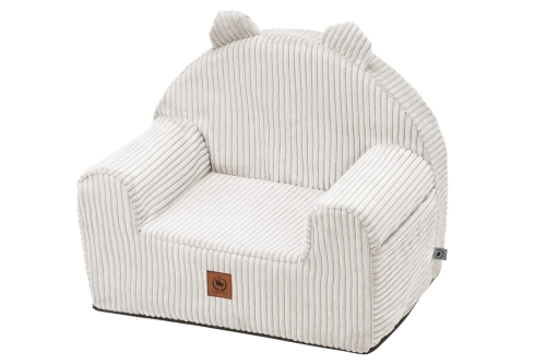 Fotelik dla dziecka kremowy sztruks