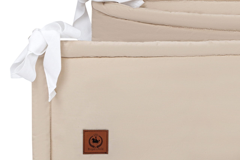 Ochraniacz do łóżeczka 30x180 kremowa bawełna Premium