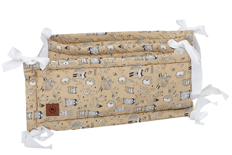 Ochraniacz do łóżeczka 30x180 kremowe wzory