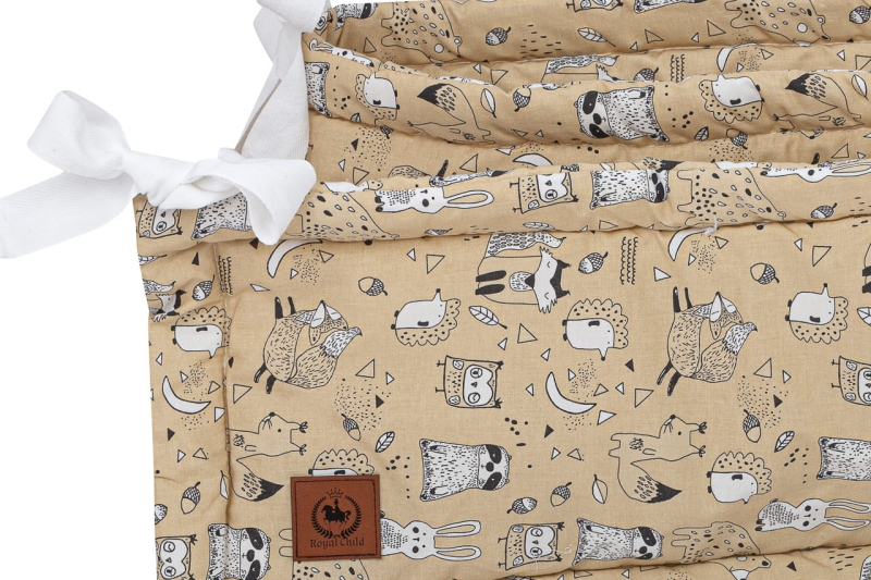 Ochraniacz do łóżeczka 30x180 kremowe wzory