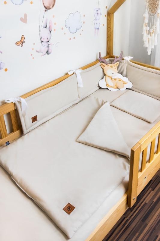 Pościel z wypełnieniem 75x100 z poduszką kremowa