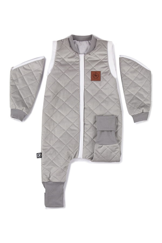 Śpiworek do spania od 1 do 2,5 lat z nóżkami kremowy velvet