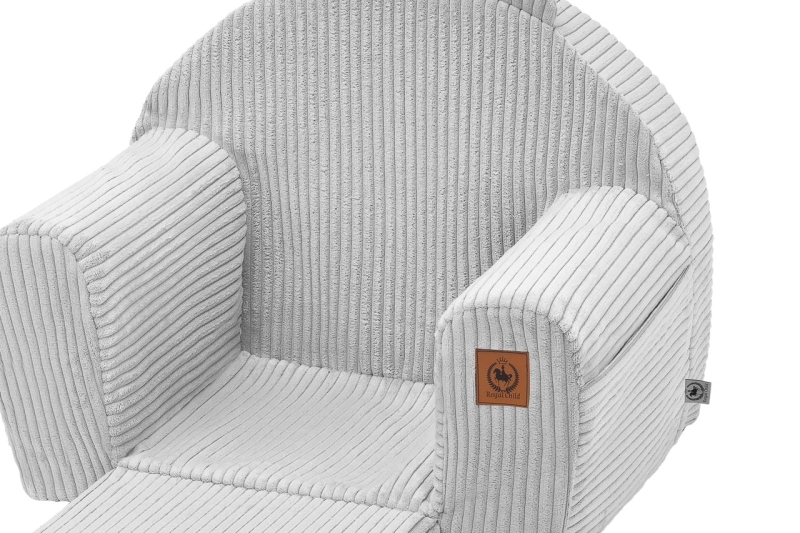 Fotelik rozkładany dla dziecka szary sztruks