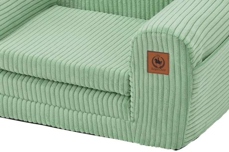 Fotelik rozkładany dla dziecka khaki sztruks