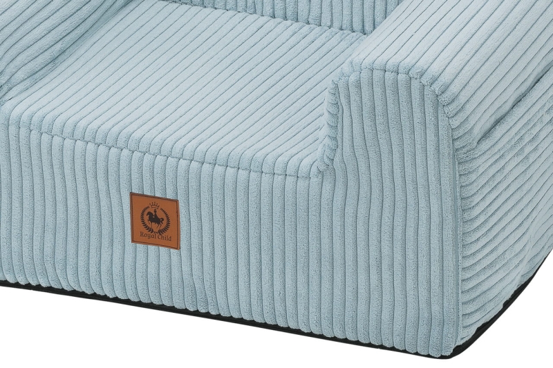 Fotelik dla dziecka baby blue sztruks