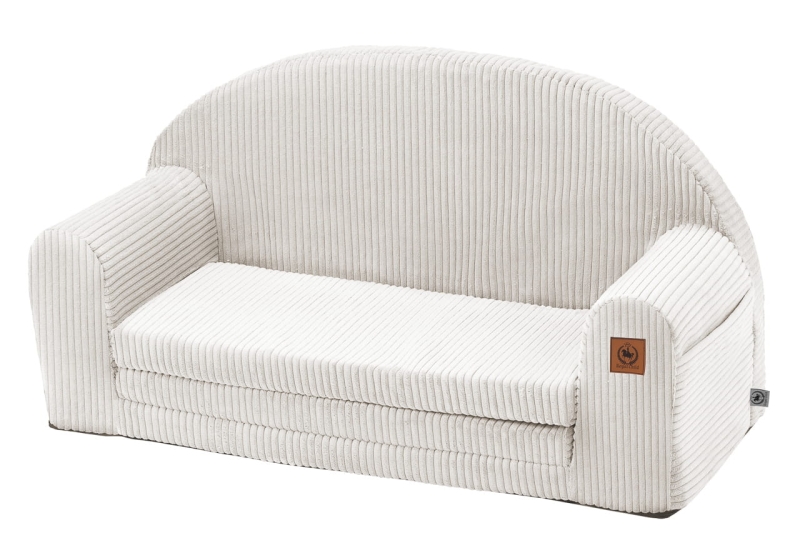 Sofa rozkładana dla dziecka kremowy sztruks