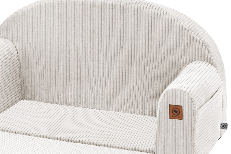 Sofa rozkładana dla dziecka kremowy sztruks