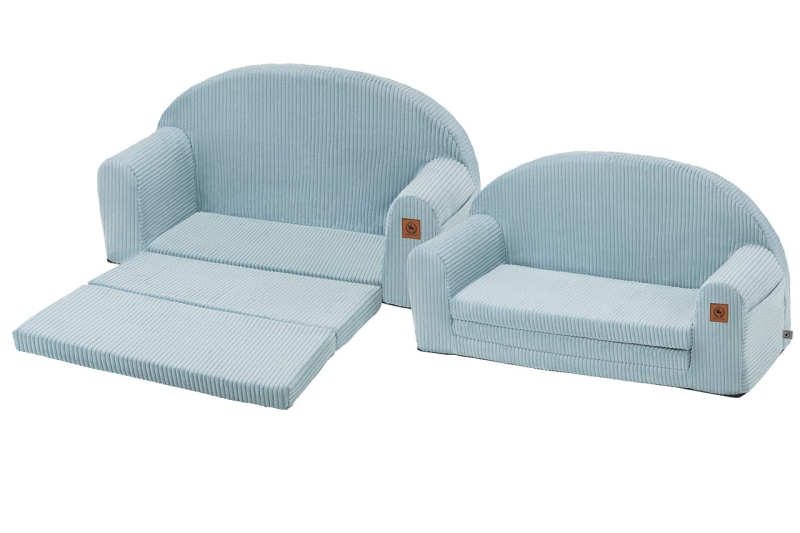 Sofa rozkładana dla dziecka baby blue sztruks