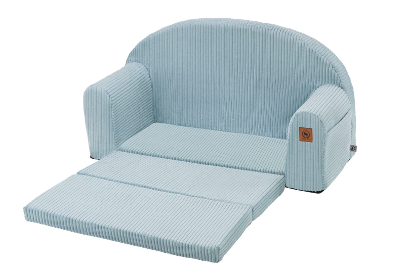 Sofa rozkładana dla dziecka baby blue sztruks