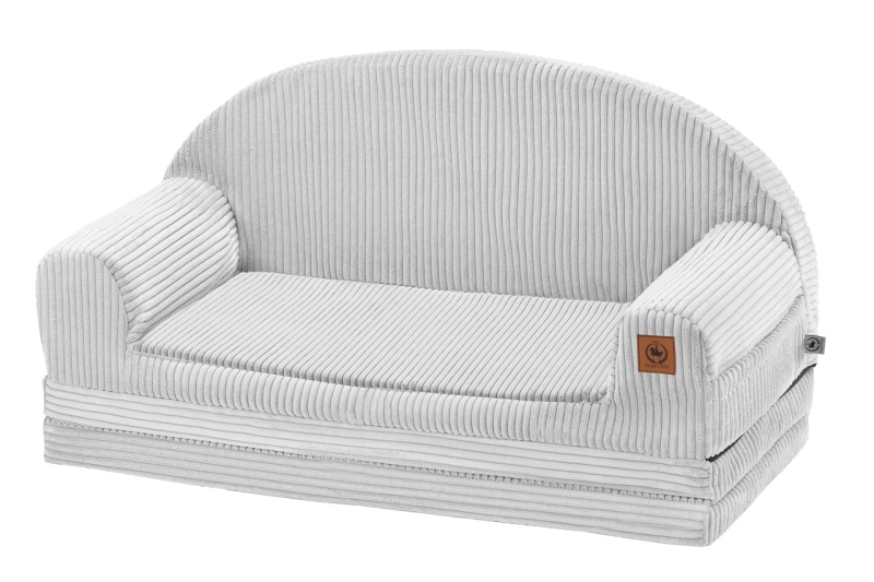 Sofa rozkładana dla dziecka XXL szary sztruks