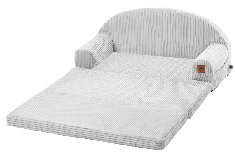 Sofa rozkładana dla dziecka XXL szary sztruks