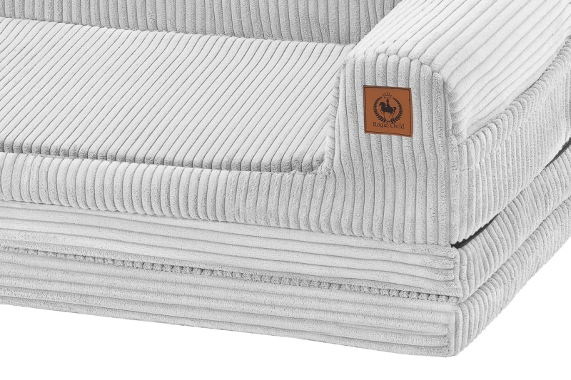 Sofa rozkładana dla dziecka XXL szary sztruks