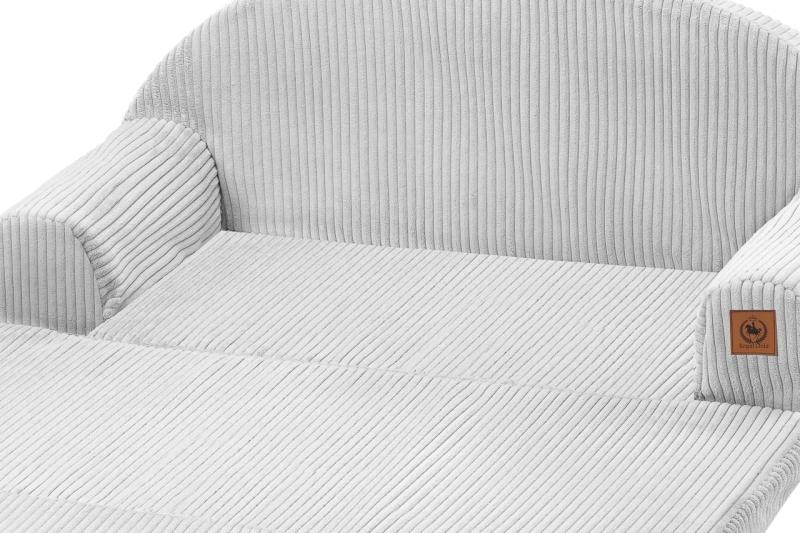 Sofa rozkładana dla dziecka XXL szary sztruks