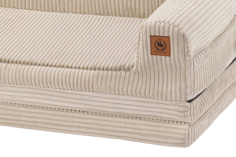 Sofa rozkładana dla dziecka XXL beżowy sztruks