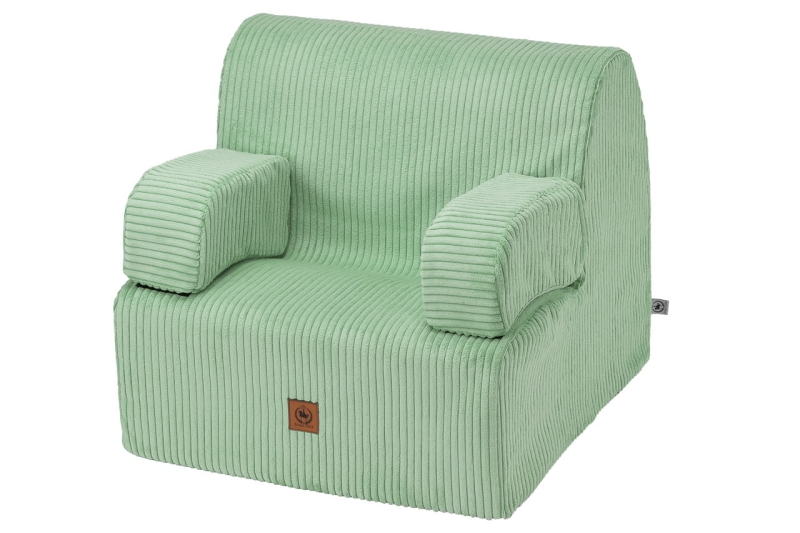 Fotel dla dziecka XXL khaki sztruks