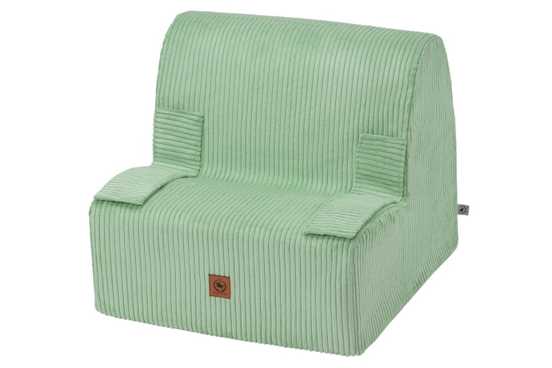 Fotel dla dziecka XXL khaki sztruks