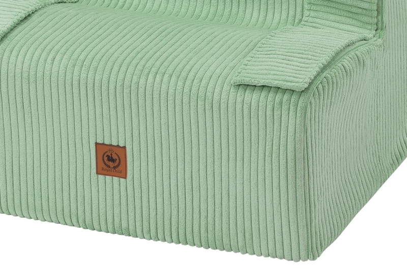 Fotel dla dziecka XXL khaki sztruks