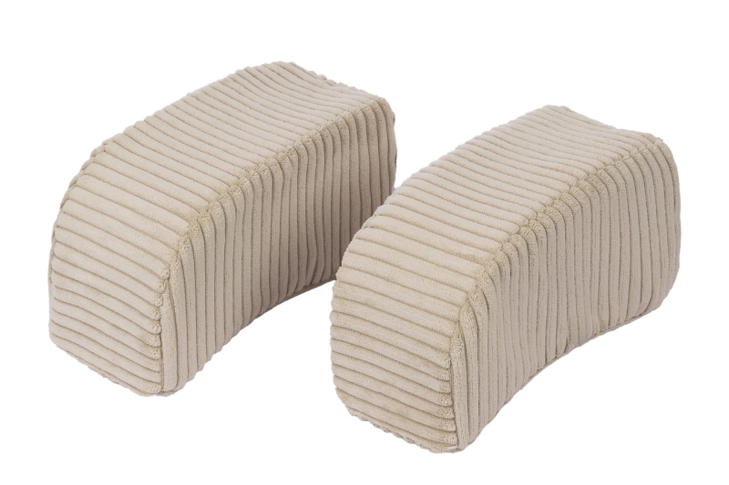 Fotel rozkładany dla dziecka XXL beżowy sztruks