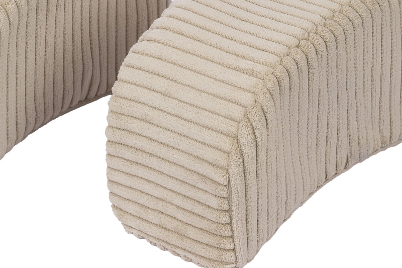 Fotel rozkładany dla dziecka XXL beżowy sztruks