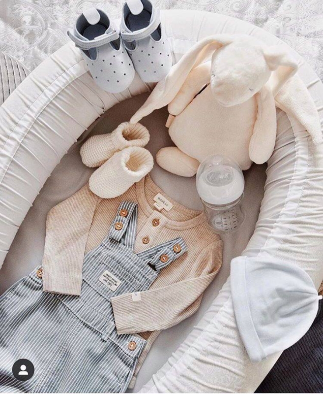 Kokon niemowlęcy kremowe wzory BAWEŁNA PREMIUM