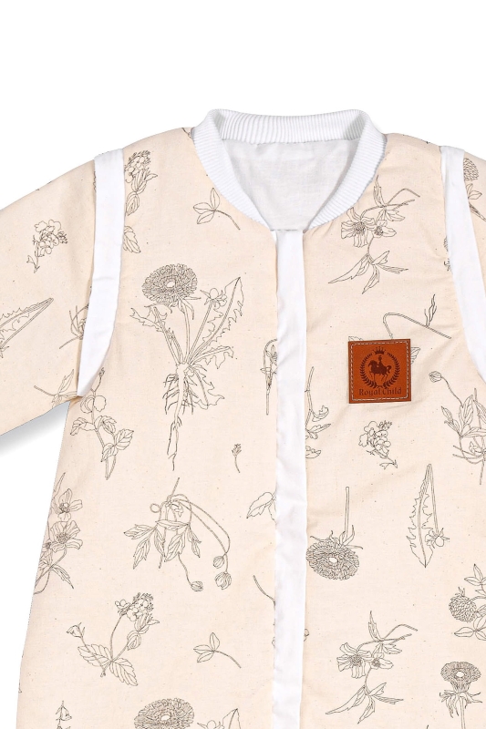 Śpiworek bawełniany od 0 do 1 lat kwiat Lnu bawełna PREMIUM