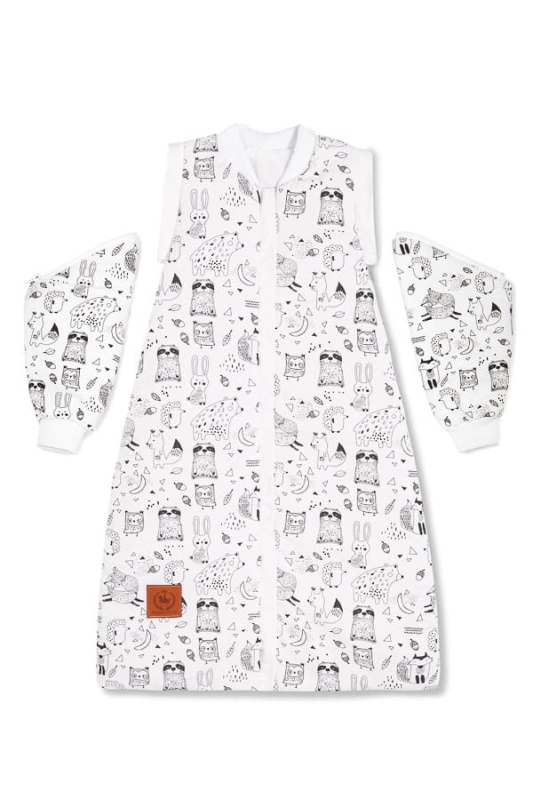 Śpiworek bawełniany od 0 do 1 lat kwiat Lnu bawełna PREMIUM