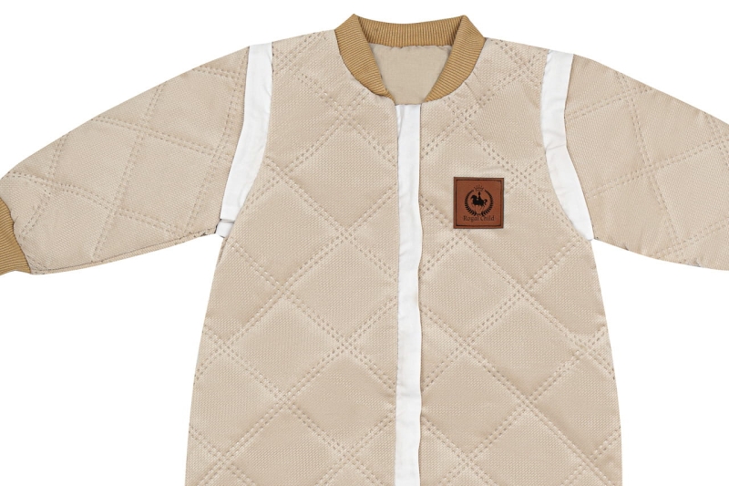 Śpiworek do spania od 1 do 2,5 lat z nóżkami kremowy velvet