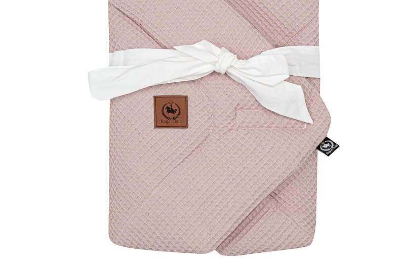 Rożek niemowlęcy różowy wafelek 