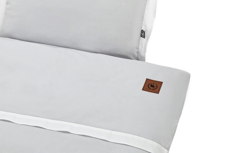 Pościel do łóżeczka 120x90 szara bawełna PREMIUM