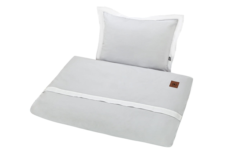 Pościel do łóżeczka 120x90 szara bawełna PREMIUM